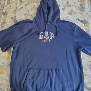 GAP X Disney navy hoodie with Mickey Mouse print.